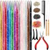 Hair Tinsel Kit (48 Inch,14 Colors, 3500 strands), Tinsel Hair Extensions with Tools, Heat Resistant Fairy Hair Tinsel Kit for Women Hair Accessories view 1