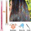 Hair Tinsel Kit (48 Inch,14 Colors, 3500 strands), Tinsel Hair Extensions with Tools, Heat Resistant Fairy Hair Tinsel Kit for Women Hair Accessories view 4