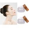 2 Pack 30ml/1oz Empty Refillable Frosted Glass Cosmetic Cream Jar Bottle Round Makeup Cosmetic Face Cream Eye Cream Lotion Lip Balm Travel Sample Containers Storage Vials with Natural Bamboo Lid view 4