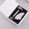 Stainless Steel Facial Roller Gua Sha Tool Set Massage Beauty Massager,2 Pcs Have Box view 1