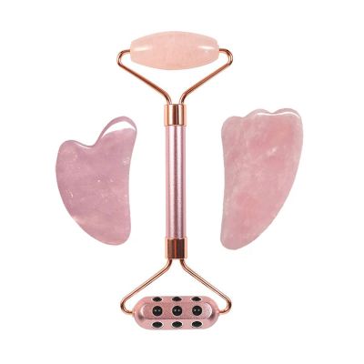 Jade Roller Rose Quartz Facial Gua Sha Tools Germanium Stone Roller Set Massage Beauty Tools,Type 6