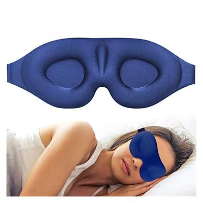 XTYPE Sleeping Eye Mask 3D Contour Cup Eye Mask Concave Moulded Night Sleep Moulded Night Sleep Mask Mask Shade Women Men Comfort Eye mask (Color : Blue)