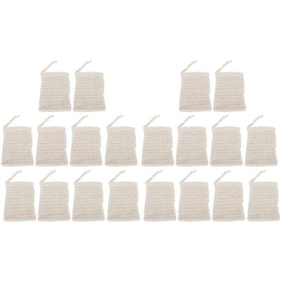 Alipis 20pcs Soap Storage Bags Exfoliating Soap Foaming Net Portable Drawstring Pouch for Shower and Travel Design