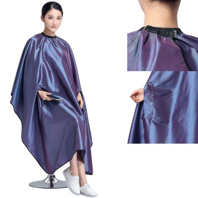 Barber Cape for Men & Women - Waterproof Hair Cutting Cape with Adjustable Metal Clip - Unisex 55x63 Purple