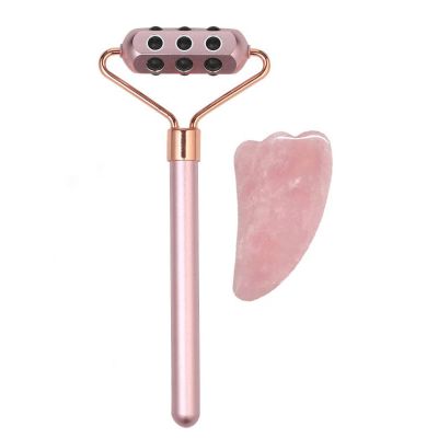 Jade Roller Rose Quartz Facial Gua Sha Tools Germanium Stone Roller Set Massage Beauty Tools,Type 3