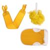 3pcs Bath Towel Exfoliating Mitt Washing Exfoliating Sponge Pad Mesh Bath Sponge Shower Exfoliating Body Lotion Applicator Bath Mitt Bath Brush Strap Handle Spa Fabric view 1
