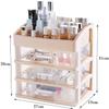 JYYBN Makeup Organizer Rack Desktop Drawer Type Finishing Box Face Cream Lipstick Eyebrow Pencil Skin Care Product Storage Box Makeup Display Shelf view 2