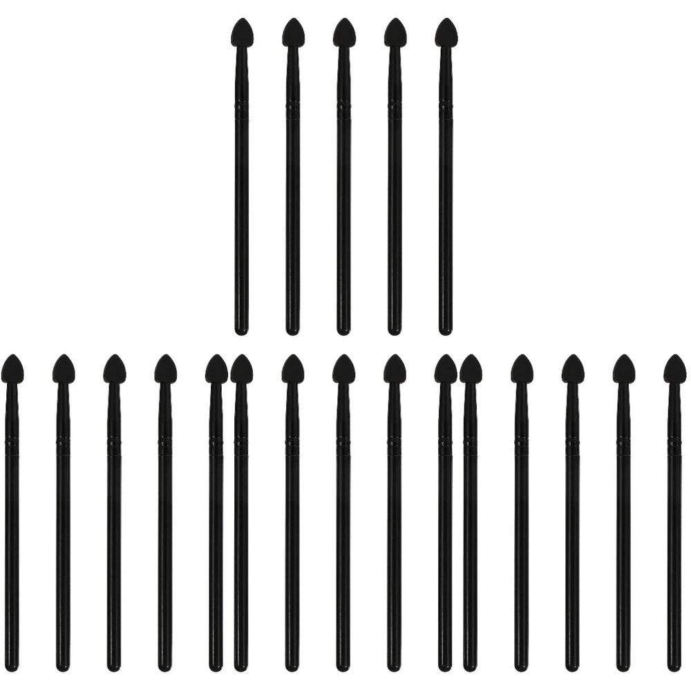 Beaupretty 20pcs Silicone Eyeshadow Makeup Brush Versatile Cosmetic Brush Tools for Eyeliner Blending and Application Ergonomic Handle for Comfort and Precision