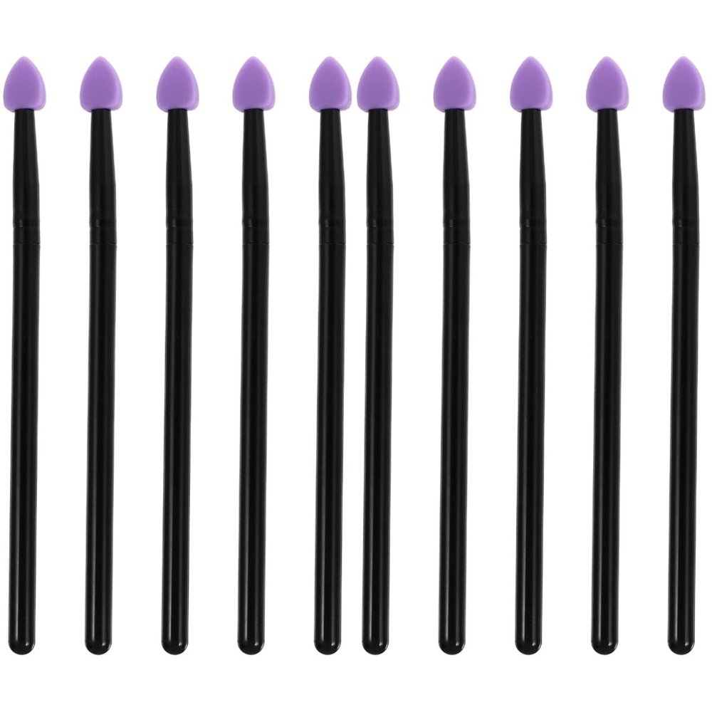 minkissy 10pcs Silicone Eyeshadow Makeup Brush Easy to Types Comfortable Grip for Effortless Eye Makeup Application for Everyday Use