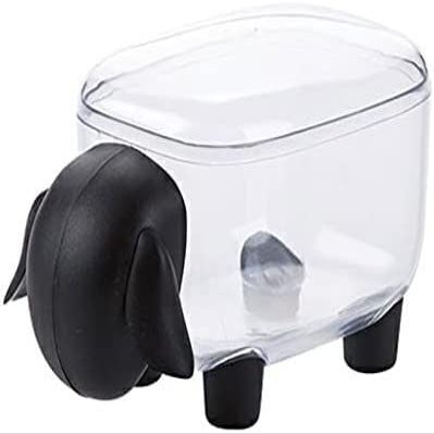 JYYBN Cotton Swab Storage Box with Lid Transparent Cotton Swab Cosmetic Small Box Desktop Cotton Swab Box Makeup Cotton Box Finishing Box (Color : Black)