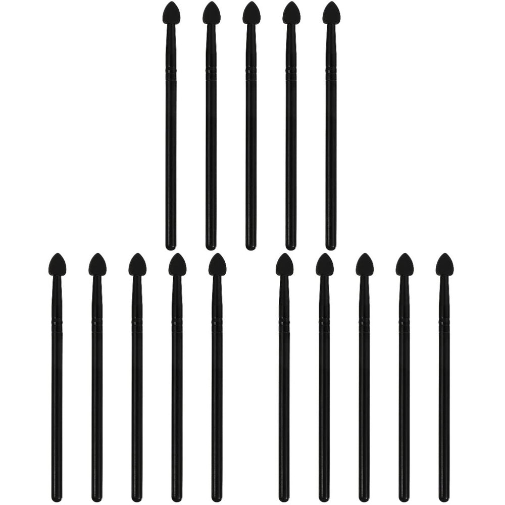 Beaupretty 15pcs Silicone Eyeshadow Makeup Brush Multi-purpose Eye Cosmetic Tools for Effortless Application and Blending Comfortable Handle Design for Easy Use