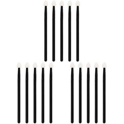 minkissy 15pcs Silicone Eyeshadow Makeup Brush Versatile Eye Makeup Applicators for Skin Types Includes Translucent Handles for Even Application