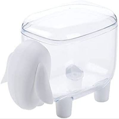 JYYBN Cotton Swab Storage Box with Lid Transparent Cotton Swab Cosmetic Small Box Desktop Cotton Swab Box Makeup Cotton Box Finishing Box (Color : White)