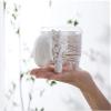 JYYBN Cotton Swab Storage Box with Lid Transparent Cotton Swab Cosmetic Small Box Desktop Cotton Swab Box Makeup Cotton Box Finishing Box (Color : White) view 3