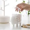 JYYBN Cotton Swab Storage Box with Lid Transparent Cotton Swab Cosmetic Small Box Desktop Cotton Swab Box Makeup Cotton Box Finishing Box (Color : White) view 4