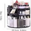 JYYBN Makeup Organizer Rack Rotating Cosmetic Storage Box Simple Desktop Rack Bathroom Dressing Table Skin Care Product Storage Rack Cosmetic Display Rack Makeup Display Shelf (Color : Black) view 2