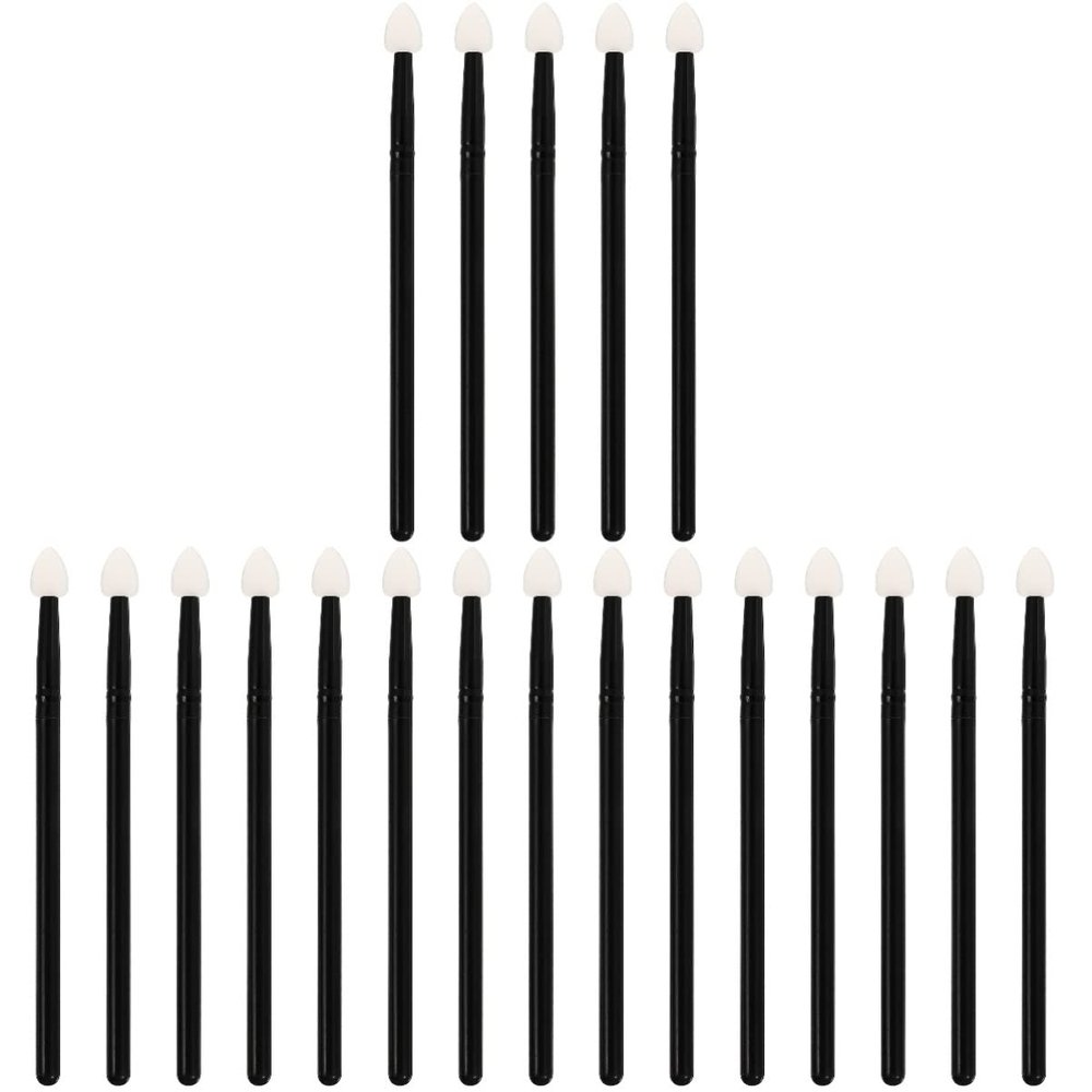 Beaupretty 20pcs Practical Silicone Eye Shadow Brush Home Makeup Eyeshadow Brush for Daily Use
