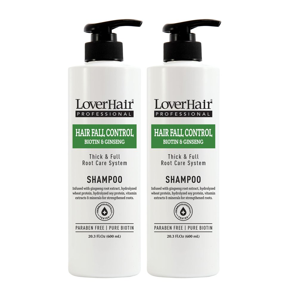 2-PACK LoverHair Professional Hair Fall Control Shampoo 2 x 20.3 fl oz (2 x 600ml)