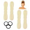Magic Hair Bun Maker - Sponge Hair Foam Twister Easy Perfect Bun Tool (4 Pack) (Light Blonde) view 1