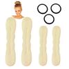 Styla Hair Blonde Magic Hair Bun Maker 4 Pack (2 Small, 2 Large) - Foam Sponge Buns with Hair Ties, Flexible Shaper Accessories for Updos, Ballet Buns, French Twists & More! view 1