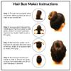 Styla Hair Blonde Magic Hair Bun Maker 4 Pack (2 Small, 2 Large) - Foam Sponge Buns with Hair Ties, Flexible Shaper Accessories for Updos, Ballet Buns, French Twists & More! view 4