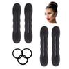 Styla Hair Black Magic Hair Bun Maker 4 Pack Large Foam Sponge Shaper Accessories - Strong, Flexible, Reusable Twister for Updos, Ballet Hairstyles, French Twist, Waves & More! view 1