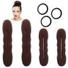 Styla Hair Magic Bun Maker (2 Small, 2 Large) Foam Sponge Bun Shaper Hair Accessories (Brunette) view 1