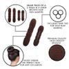 Styla Hair Magic Bun Maker (2 Small, 2 Large) Foam Sponge Bun Shaper Hair Accessories (Brunette) view 2