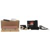 G.B.S Whetstone Knife Sharpening Stone 2 Sided Grit 3000/8000 Waterstone and Black Luxury Shaving Kit - Wood Straight Razor, Mug, Natural Soap, Brush, Alum block, Strop and Paste view 1