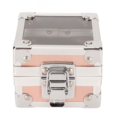 Nail Drill Bit Holder, 25 Holes Transparent Design Nail Drill Bit Organizers 3 Layer Sponge for Beauty Salon(Gold)