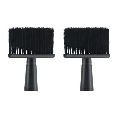Healifty 2pcs Broken Hair Brush Soft Bristle Hair Cutting Brush for Neck Cleaning Portable Plastic Handle for Salon and Home Use
