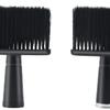 Healifty 2pcs Broken Hair Brush Soft Bristle Hair Cutting Brush for Neck Cleaning Portable Plastic Handle for Salon and Home Use view 2
