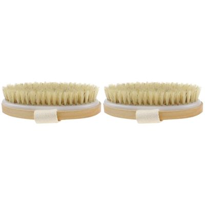 Healifty 2pcs Natural Wood Body Brush for Exfoliation Cellulite Remover Massager Spa Scrubber for Women