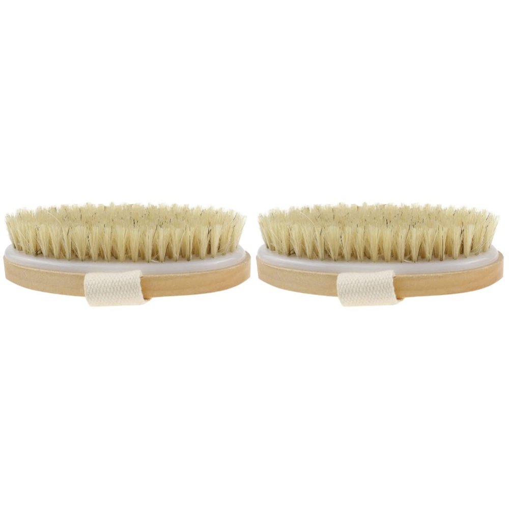 Healifty 2pcs Natural Wood Body Brush for Exfoliation Cellulite Remover Massager Spa Scrubber for Women