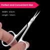 Accessory High Grade 440C Japanese Steel Cuticle Scissors With Sharper Edge, Grooming Precise Pointed Tip , Women and Men Manicure, Pedicure, Eyebrow, Nail Trimming, Eyelash, Dry Skin Matte Silver view 3