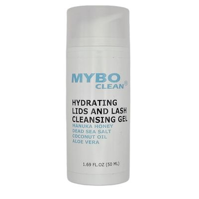 Myboclean Hydrating Lids and Lash Cleansing Gel, Manuka Honey UMF 16+, Aloe Vera, Coconut Oil, Dead Sea Salt, 1.69 Fl Oz