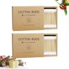 Healifty 200pcs Type Cotton Swabs Cotton Buds Kraft Paper Box for Makeup Cleaning and Personal Care Travel-friendly Design view 2