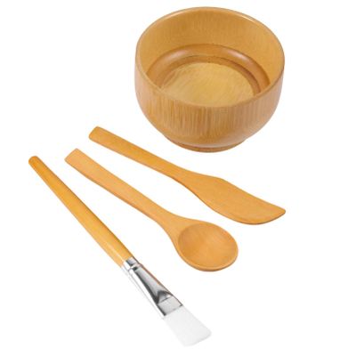 Healifty 4pcs Facial Mask Bowl Face Mask Mixing Includes Spatula Brush and Spoon for Easy Application Lightweight and Washable Skin Care Tools for Home and Travel
