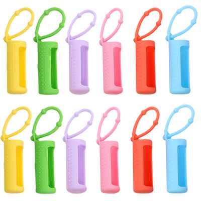 Healifty 12pcs Silicone Bottle Cover Case Protective Sleeve for Essential Oils for Travel Business Camping Daily Use Colors