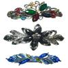 Set of 3 3 Styles Butterfly/Flower Barrette 0053multid0014jet0052Aqua-3 view 1