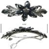 Set of 3 3 Styles Butterfly/Flower Barrette 0053multid0014jet0052Aqua-3 view 4
