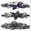 Set of 3 3 Styles Butterfly/Flower Barrette 0053purple0014jet0052coolGray-3 view 1