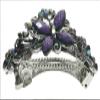 Set of 3 3 Styles Butterfly/Flower Barrette 0053purple0014jet0052coolGray-3 view 3