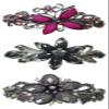 Set of 3 3 Styles Butterfly/Flower Barrette 0053HP0014jet0052coolGray-3 view 1