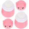 FOMIYES 2pcs Adorable Bear Powder Puff Box Cartoon Talcum Powder Container for Home Use Made of -friendly view 1