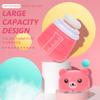 FOMIYES 2pcs Adorable Bear Powder Puff Box Cartoon Talcum Powder Container for Home Use Made of -friendly view 4