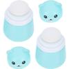 FOMIYES 2pcs Cartoon Bear Talcum Powder Puff Case Fluffy Body Powder Dispenser for Care Non-Scattering Design Easy Application Material for Summer Use view 1