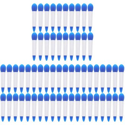 minkissy 3sets Double-ended Silicone Makeup Brush Wax Applicator Sticks Blending Sponges Facial Tools Exfoliate Face Easy Clean Dry Storage Professional Lip Makeup Supplies