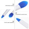 minkissy 3sets Double-ended Silicone Makeup Brush Wax Applicator Sticks Blending Sponges Facial Tools Exfoliate Face Easy Clean Dry Storage Professional Lip Makeup Supplies view 4