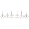 FRCOLOR 6pcs Stainless Steel Eyebrow Trimmer for Men Safe Nose Hair Scissors Vibrissa Scissor Beauty Care Scissors view 1